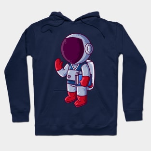 Cute Astronaut Student Cartoon Hoodie